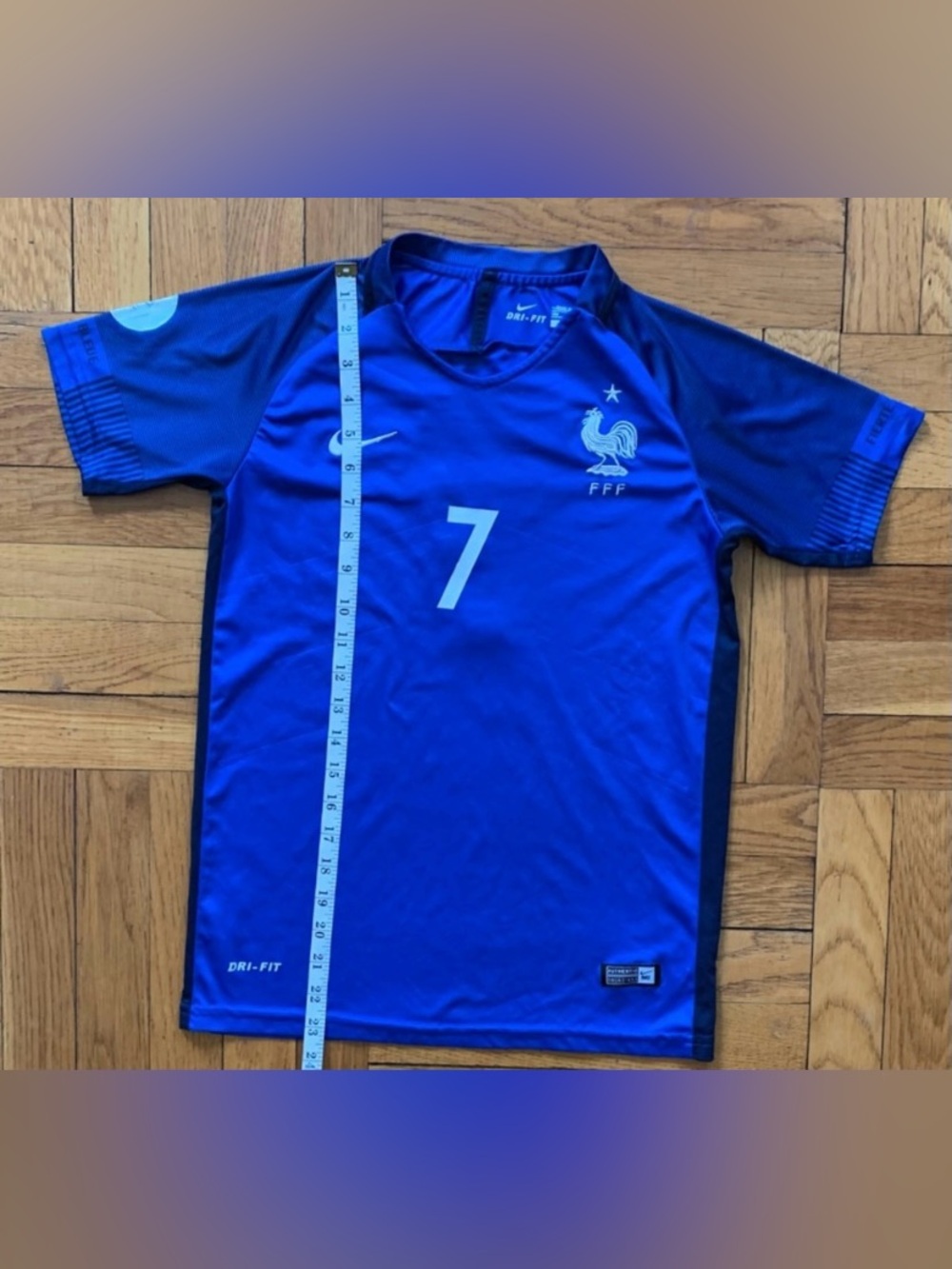 Nike France Soccer Blue Jersey Number 7 - Picture 4 of 14
